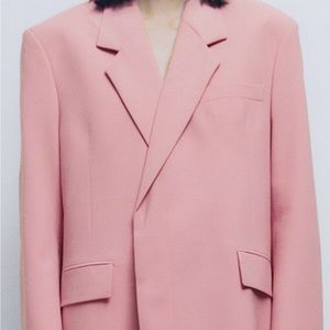 Pink oversized blazer